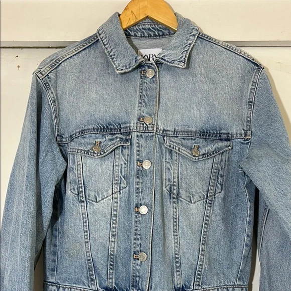 Zara Blue Denim Jumpsuit - Picture 3 of 5